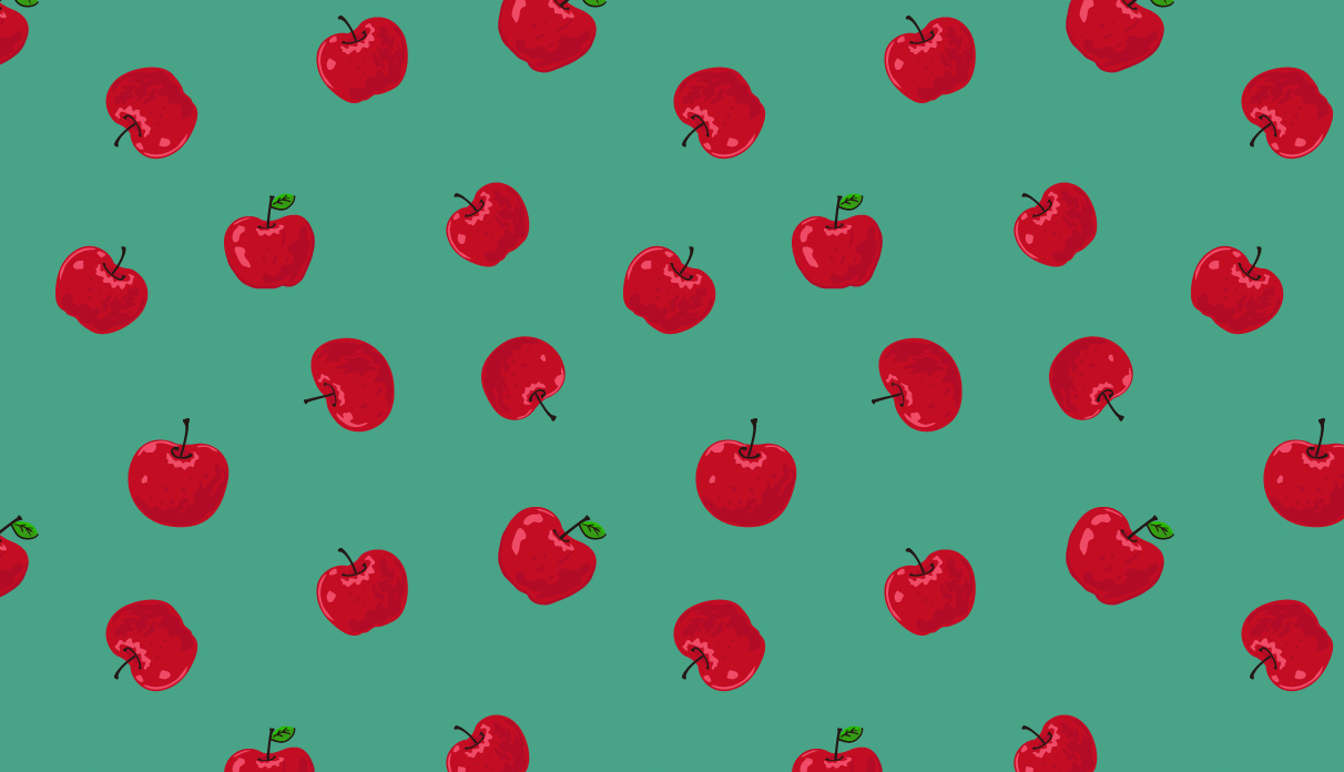 红苹果卡通背景图1
