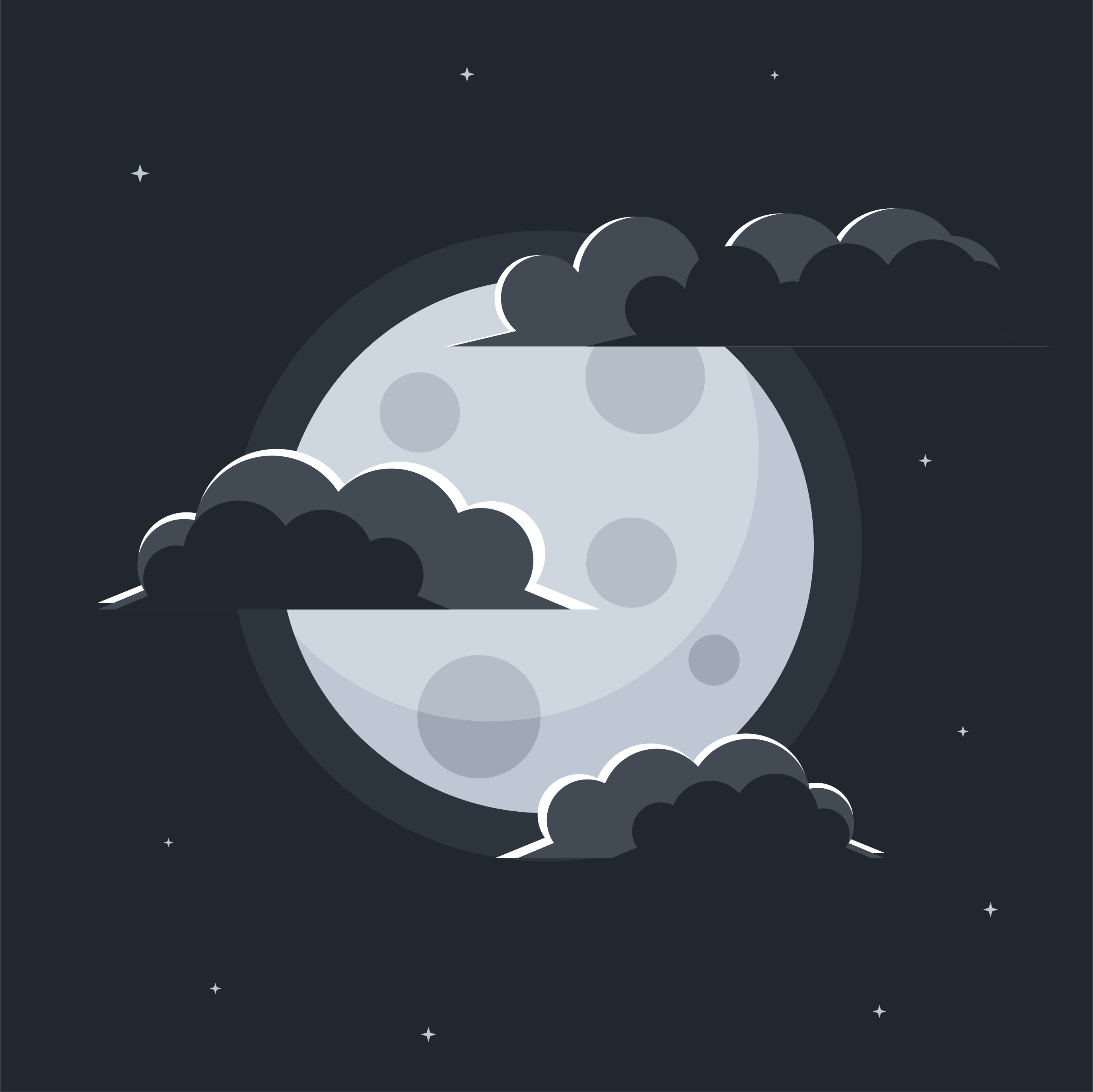 乌云中的月亮插图0