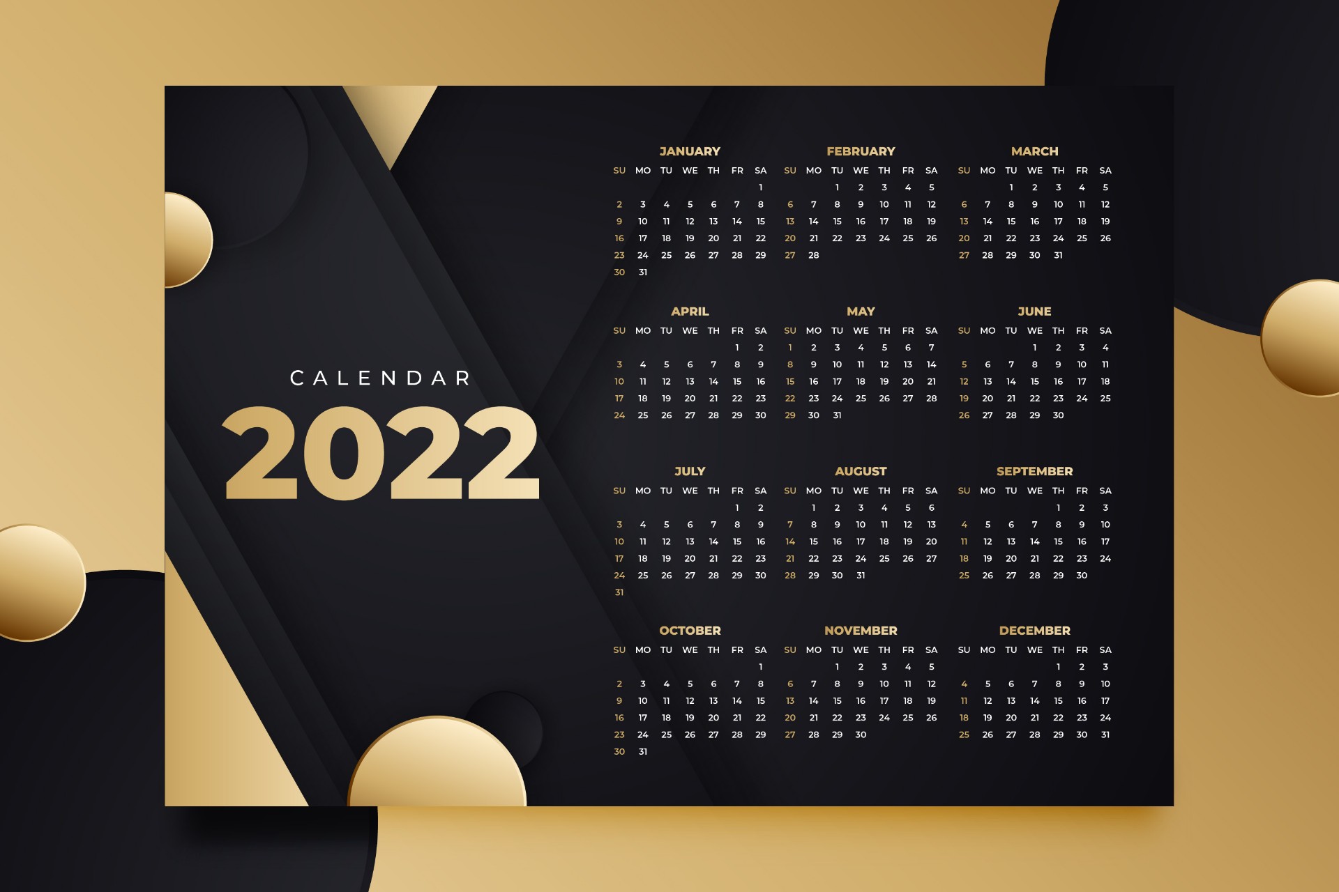 2022日历模板图片0