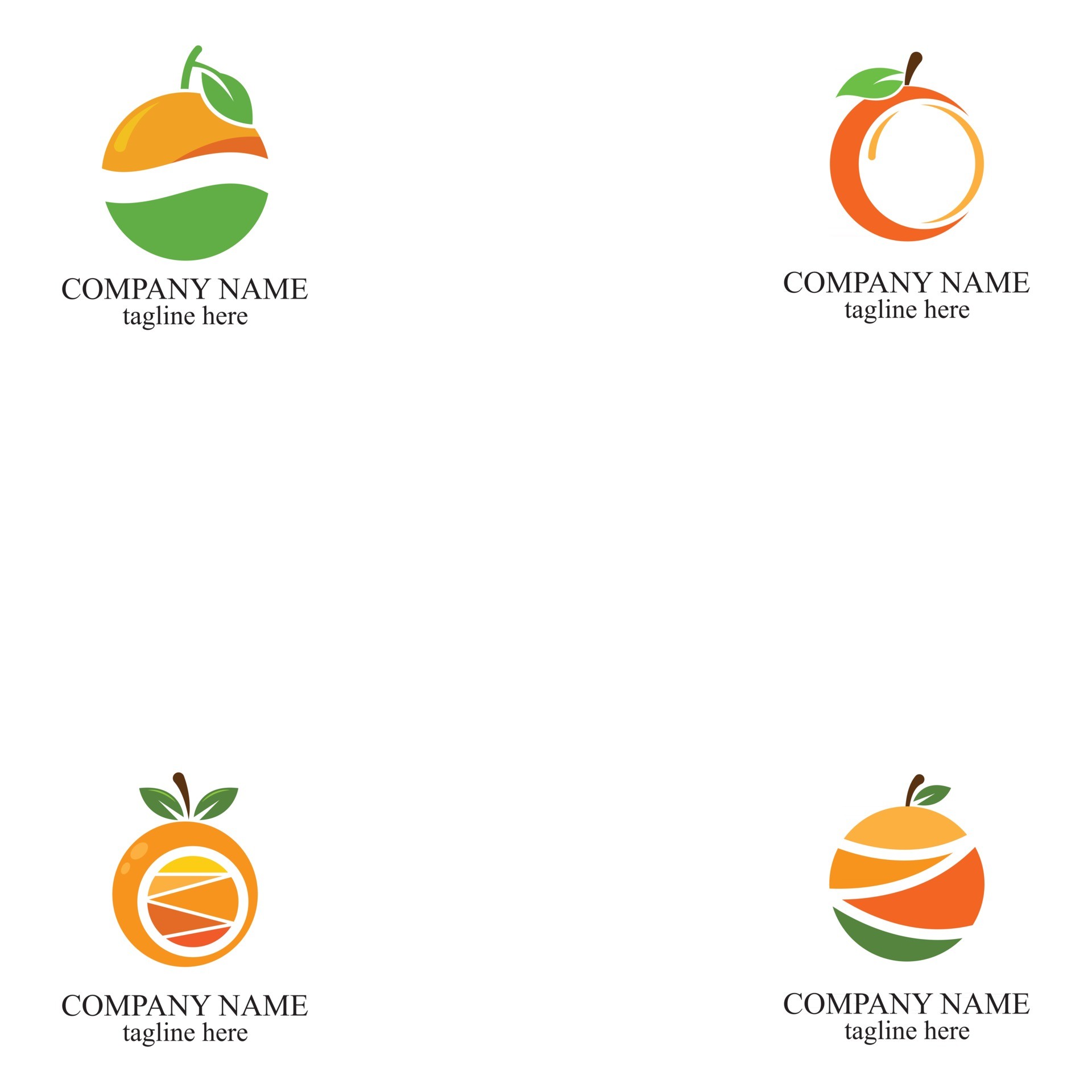 橙色徽标设计logo0