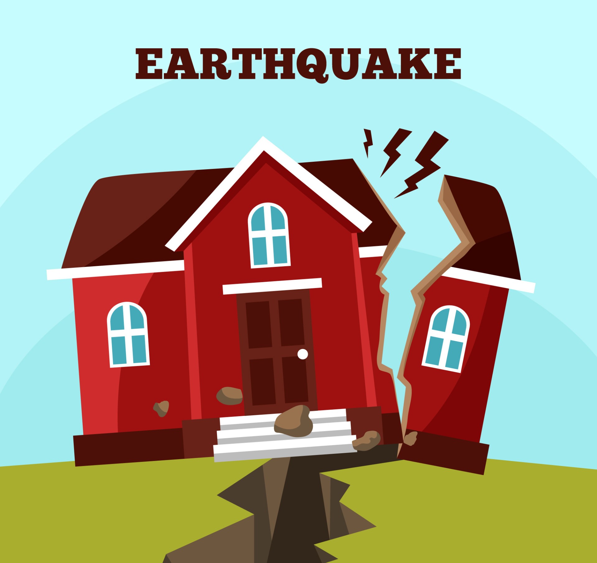 防地震插画图片0