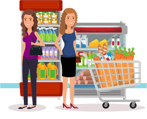 两个逛超市的女人插图0
