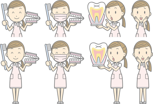 牙齿卫生卡通教学形象插图0