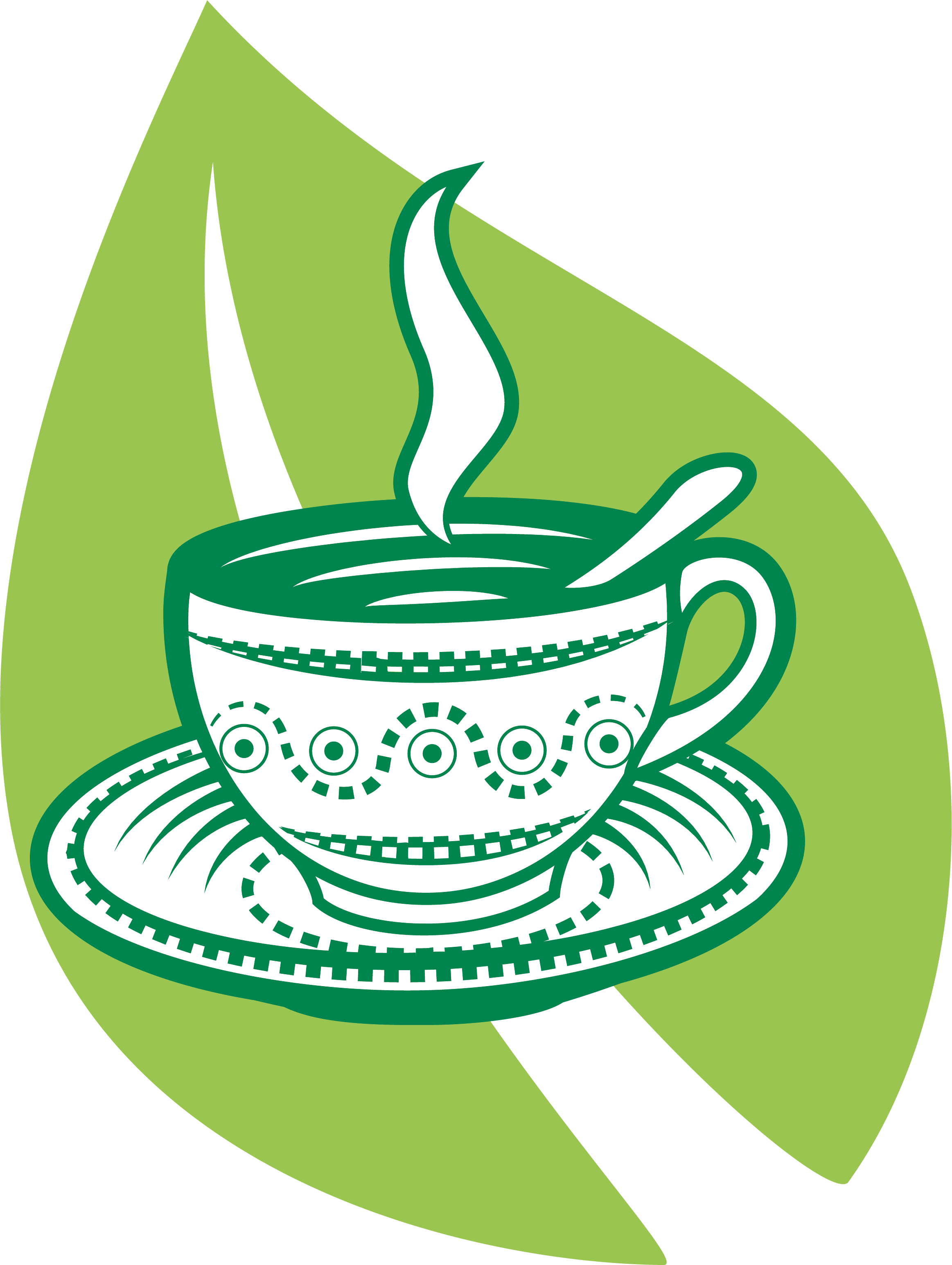咖啡店绿色logo设计0