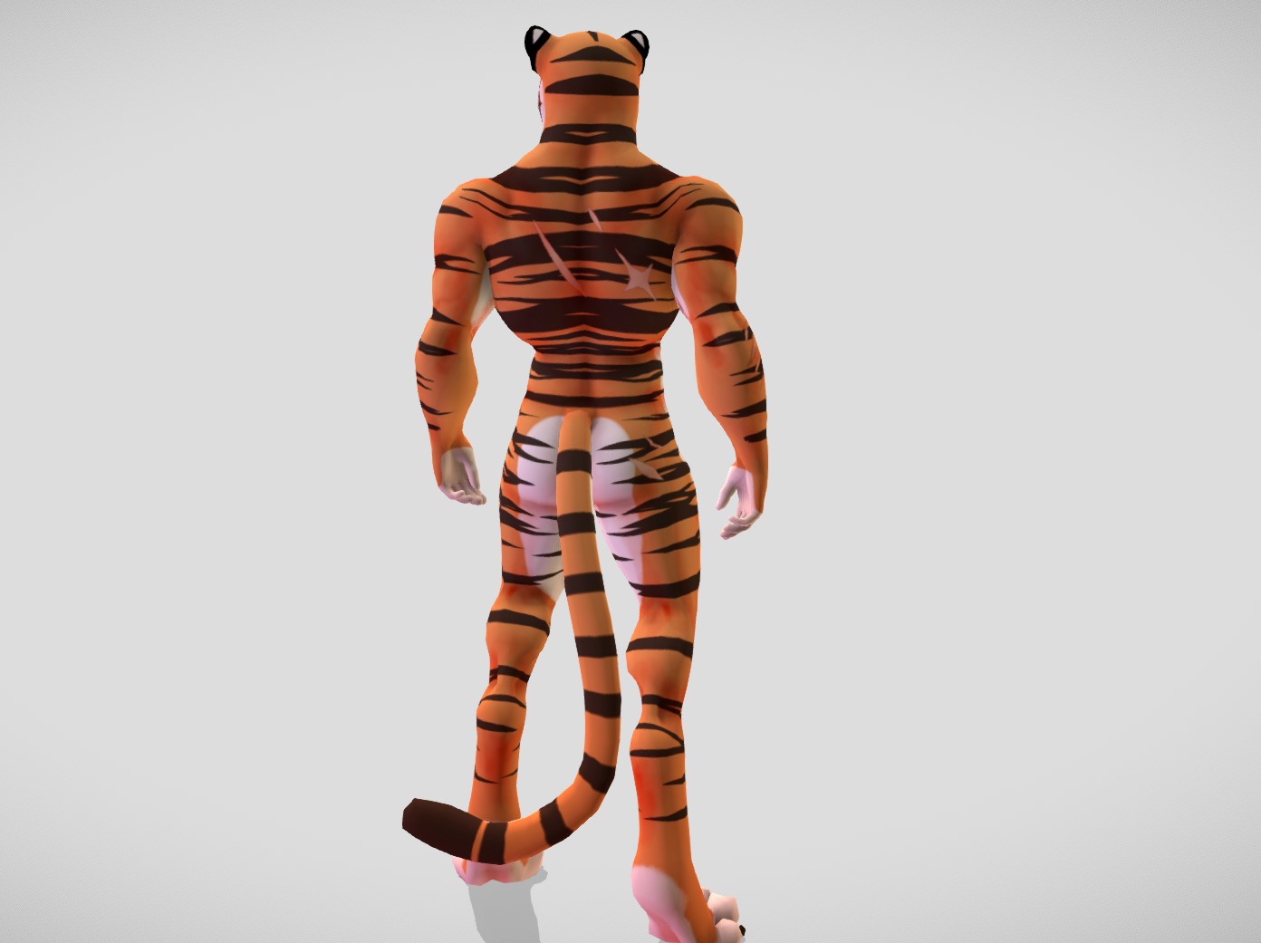 人体形态老虎3d模型2