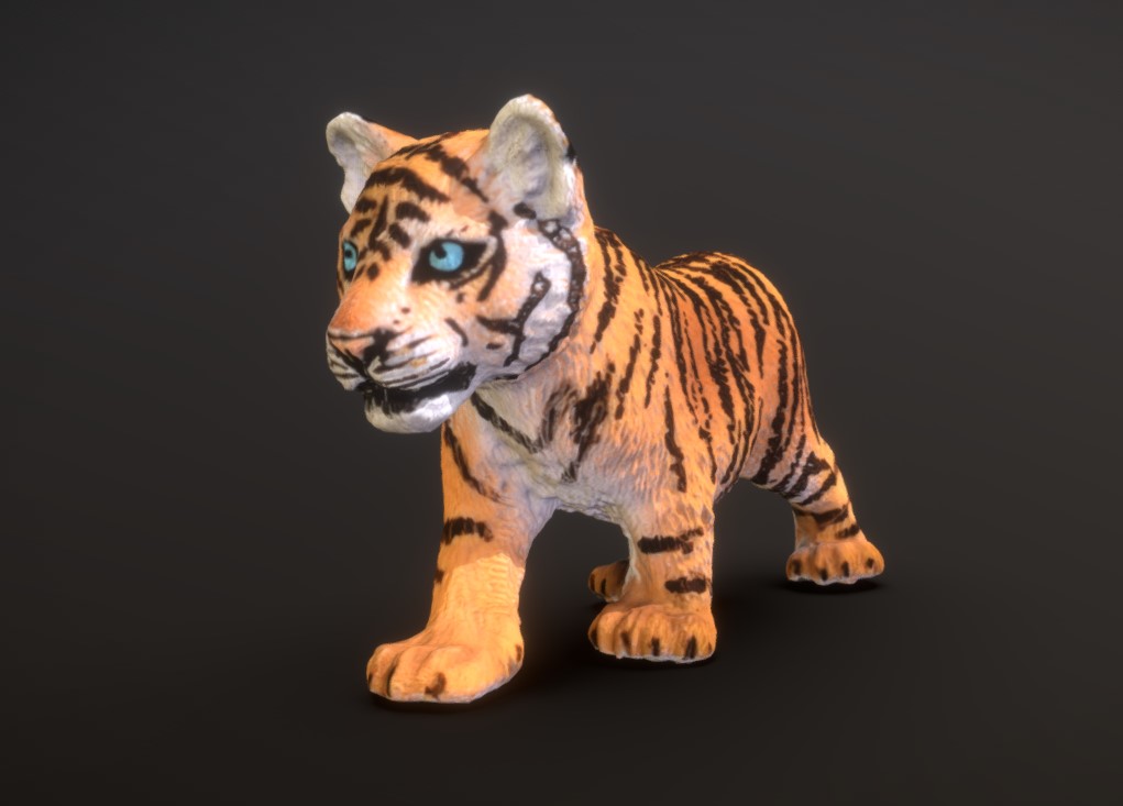 老虎幼崽3d模型0