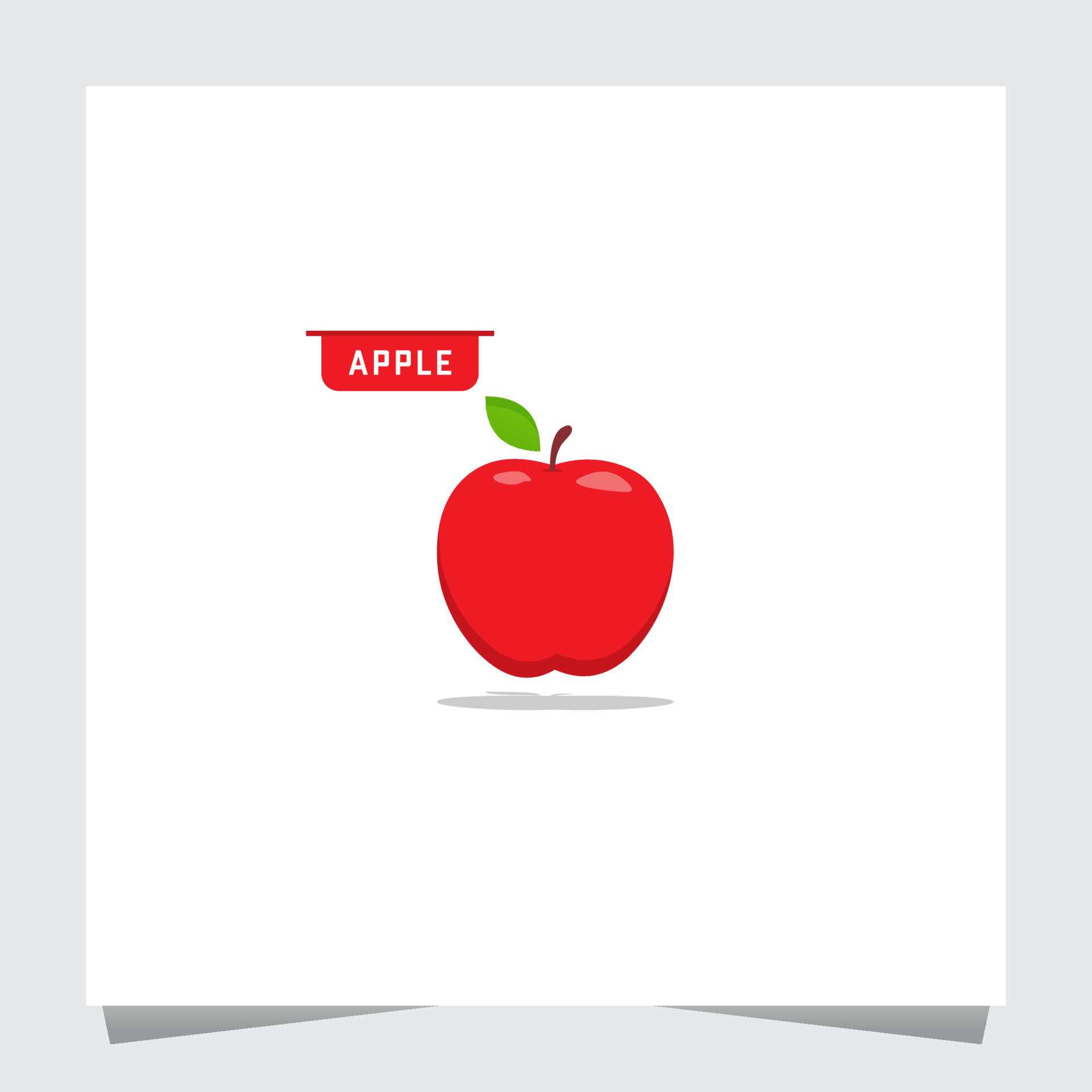 苹果平面模板图标0