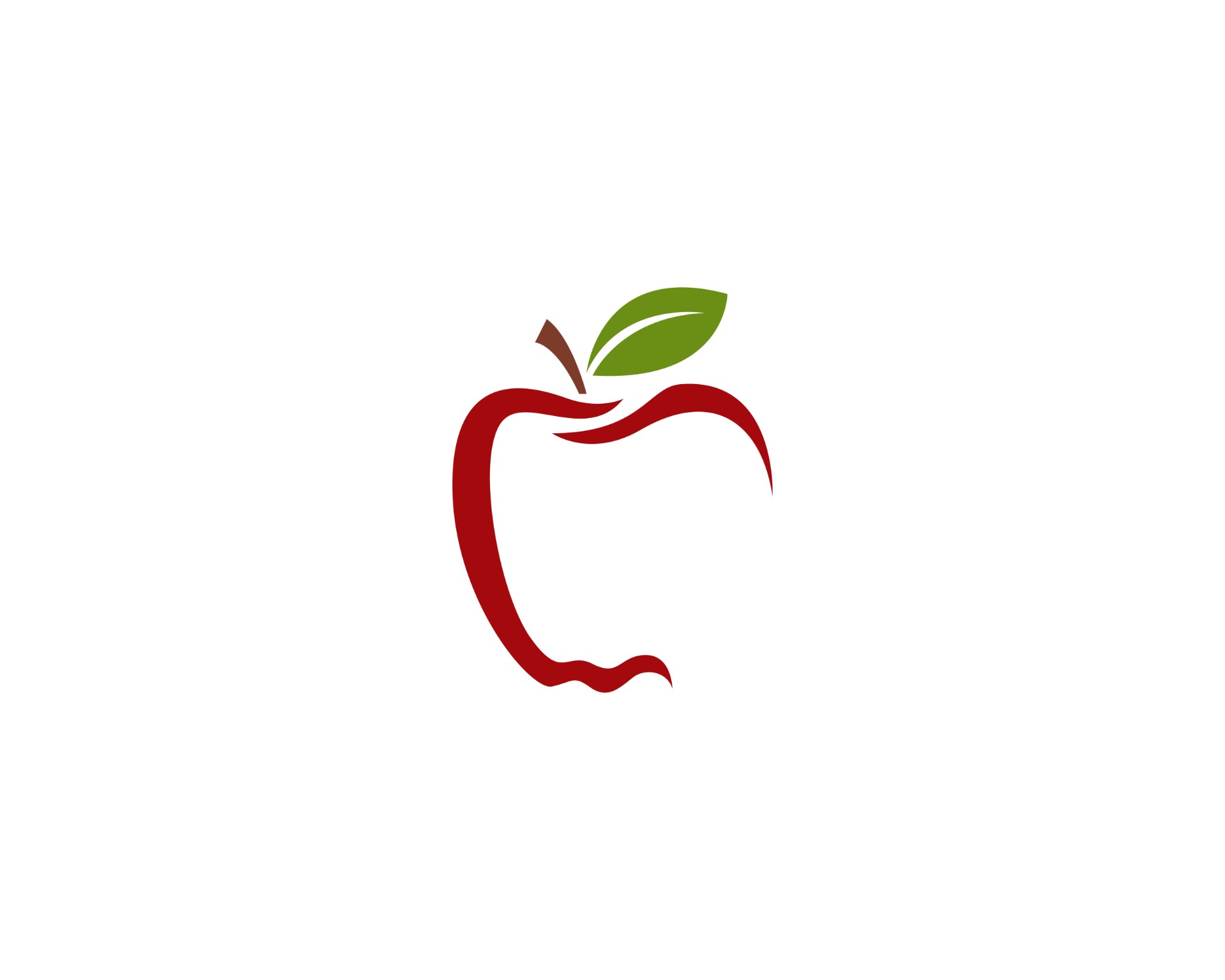 苹果图标徽标模板设计0