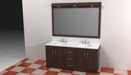 卫生间洗手台模型0