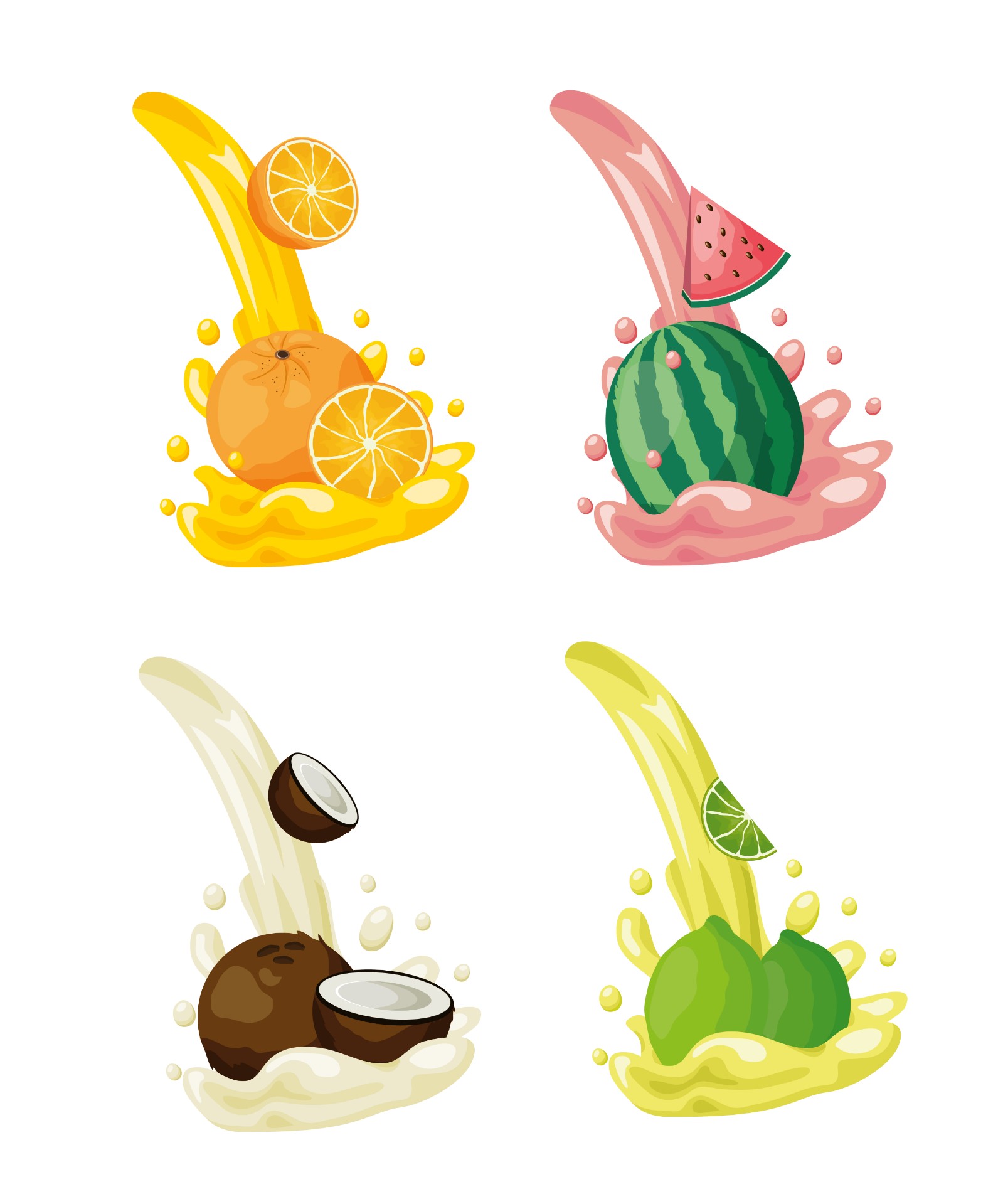 热带水果logo设计0