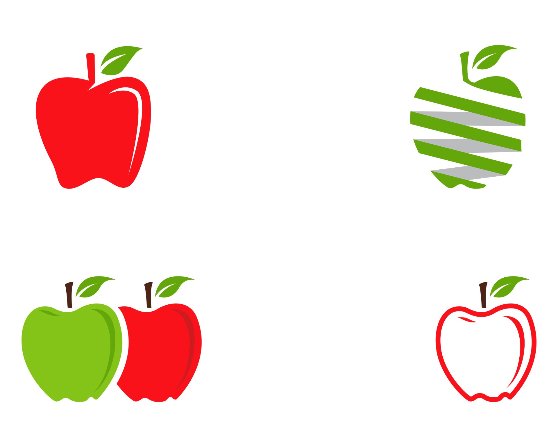 四种苹果创意logo设计0