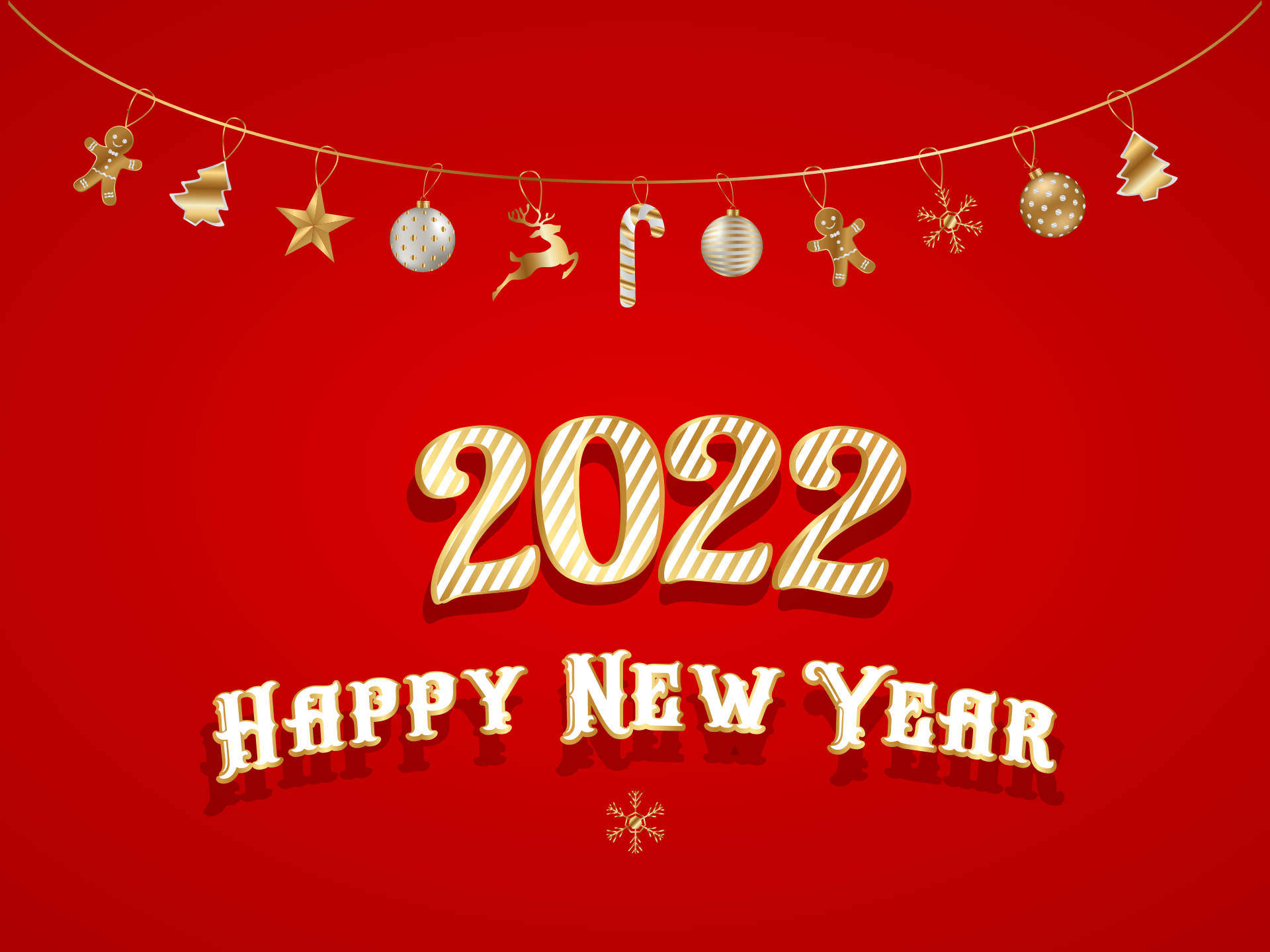 2022新年圣诞红色背景插图0
