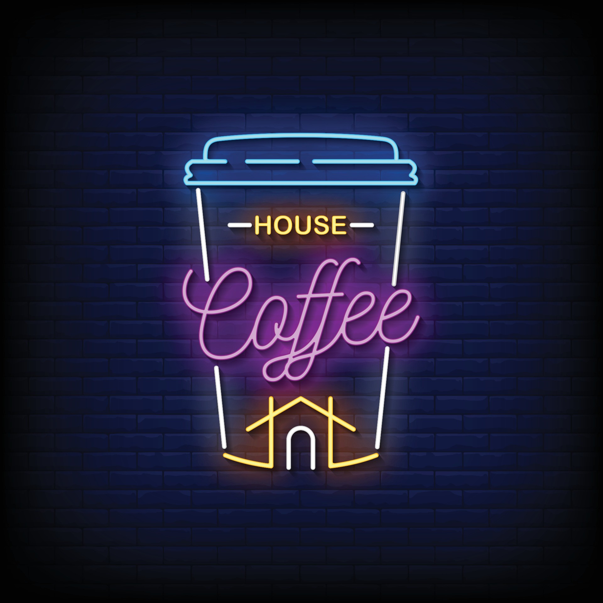 咖啡馆霓虹灯logo0