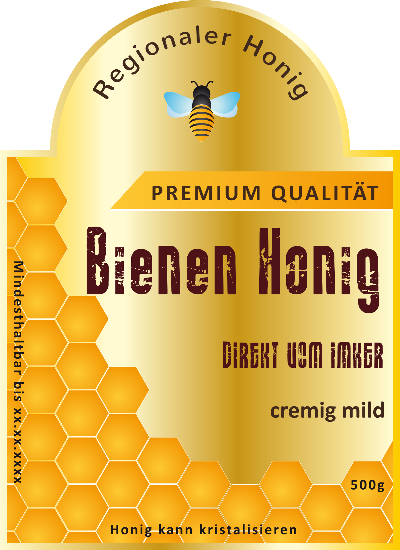 蜂蜜包装标签设计0