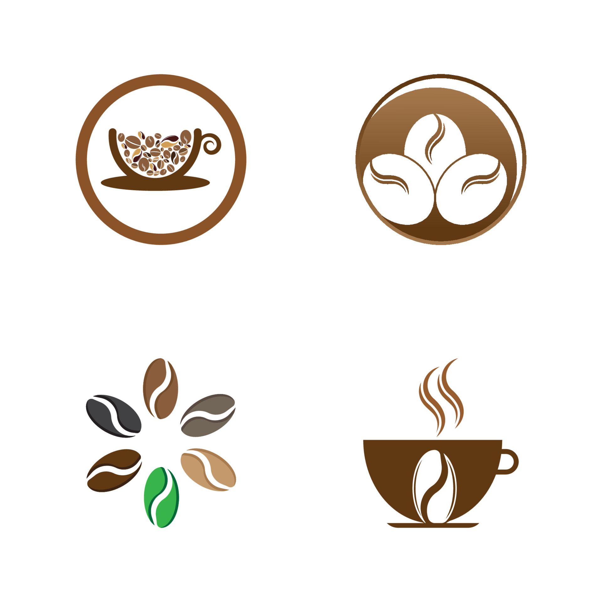 咖啡与咖啡豆图标0