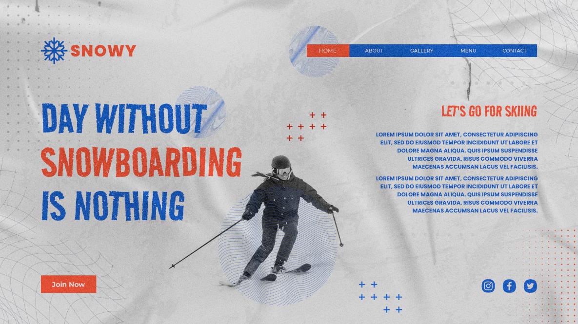 滑雪网站模板0
