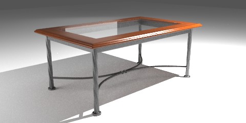 铁腿会议桌模型0