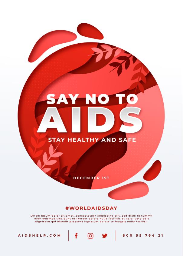 艾滋病宣传创意海报模板0