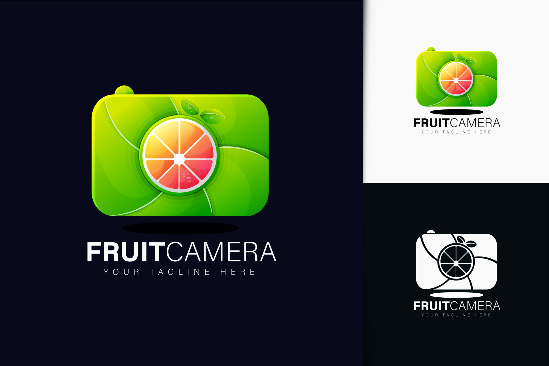 水果相机logo设计0