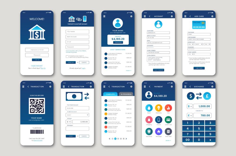 银行app页面设计模板0