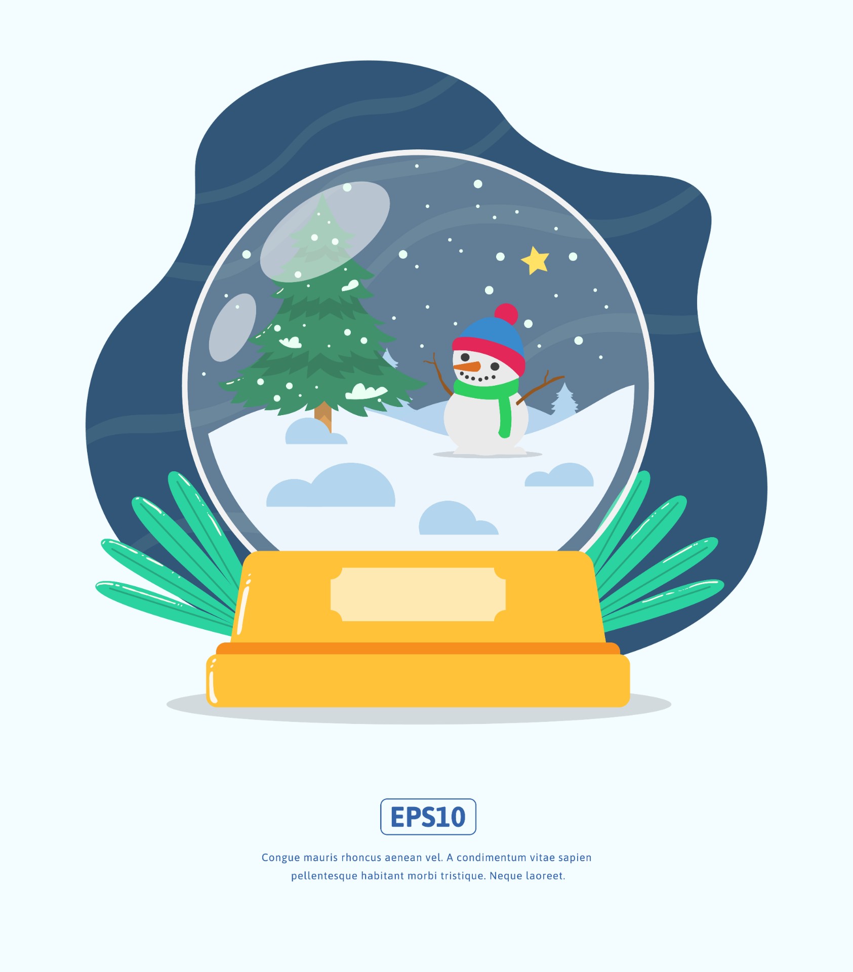 圣诞玻璃球与雪人插图0