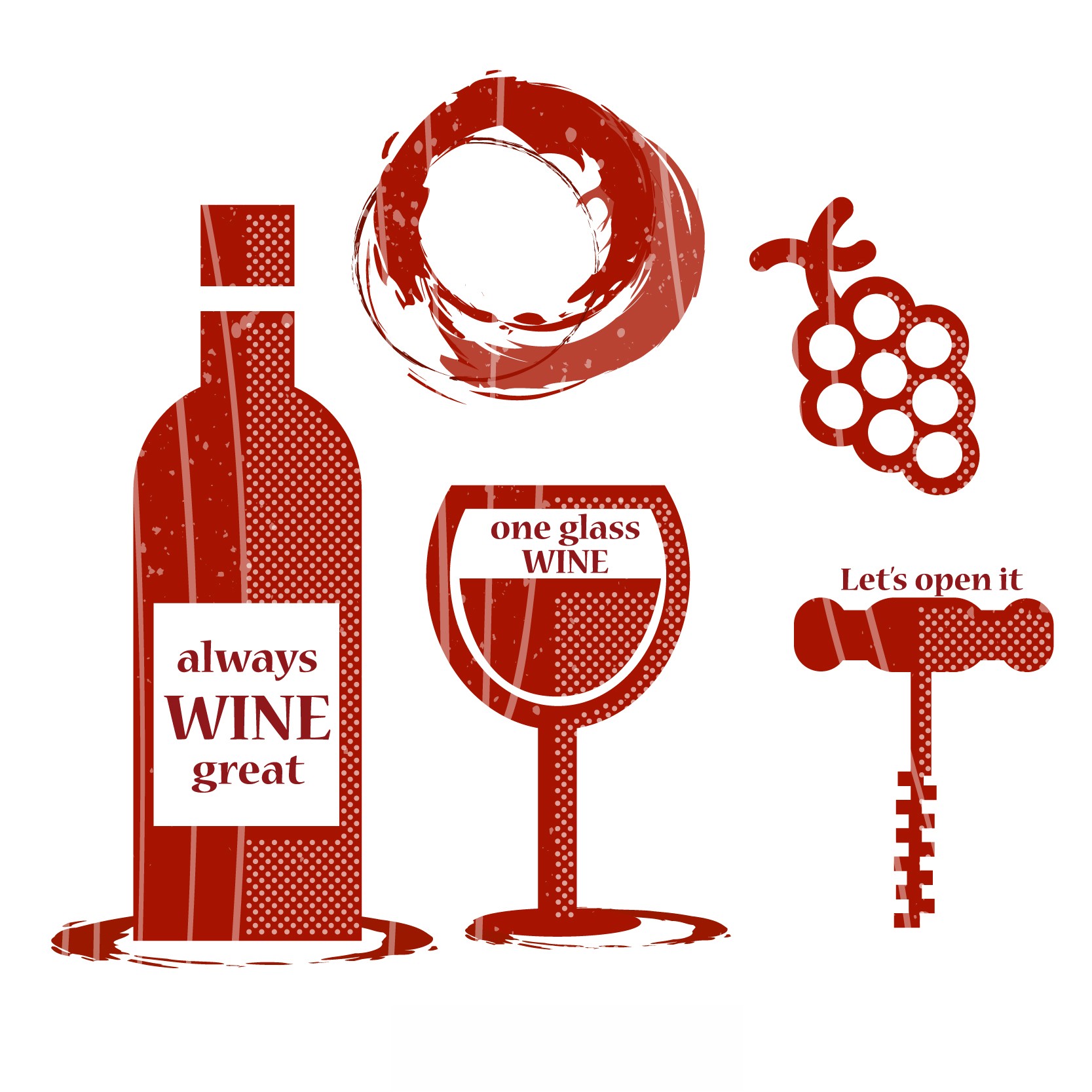 复古葡萄酒图标0
