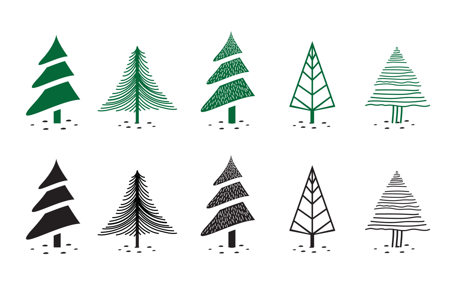 简单的圣诞树插图0