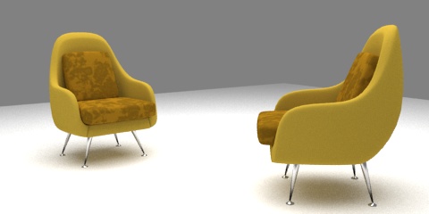 单人沙发模型0