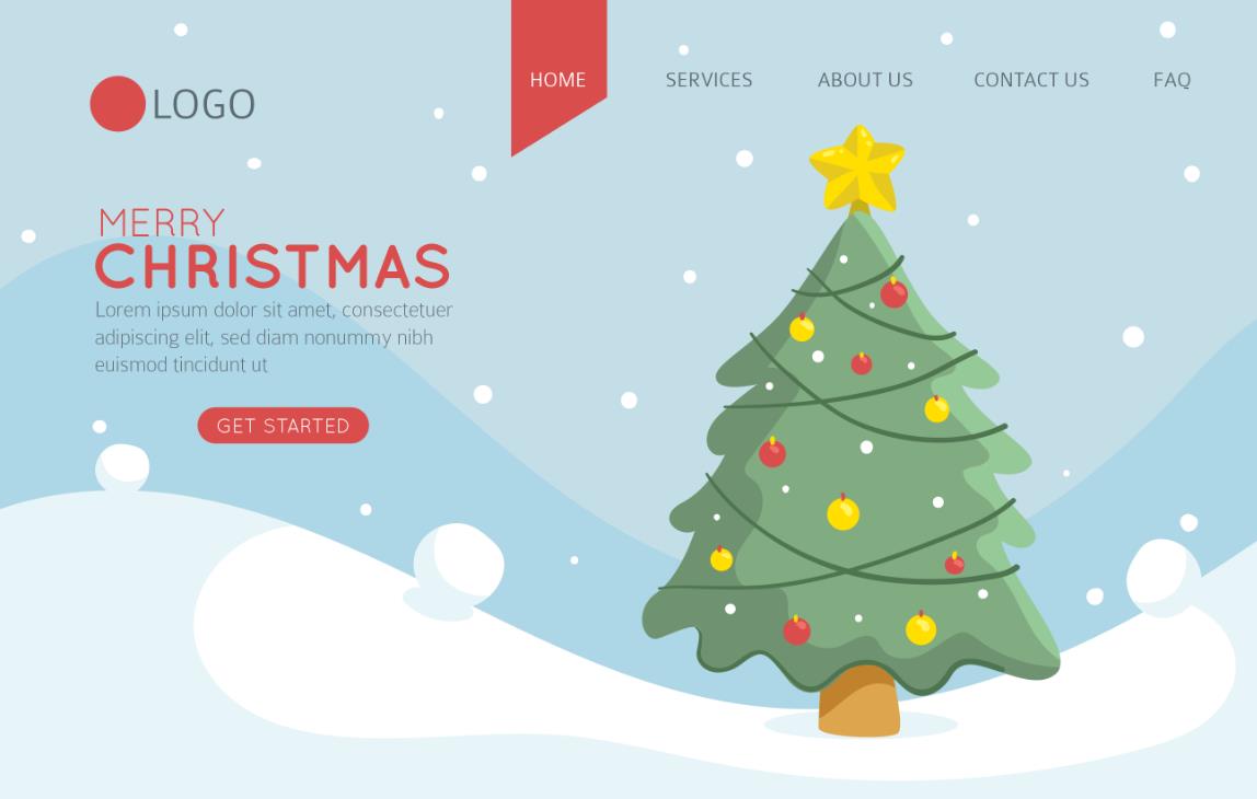 圣诞节网页设计模板0