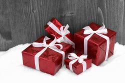 红色圣诞节礼物盒
