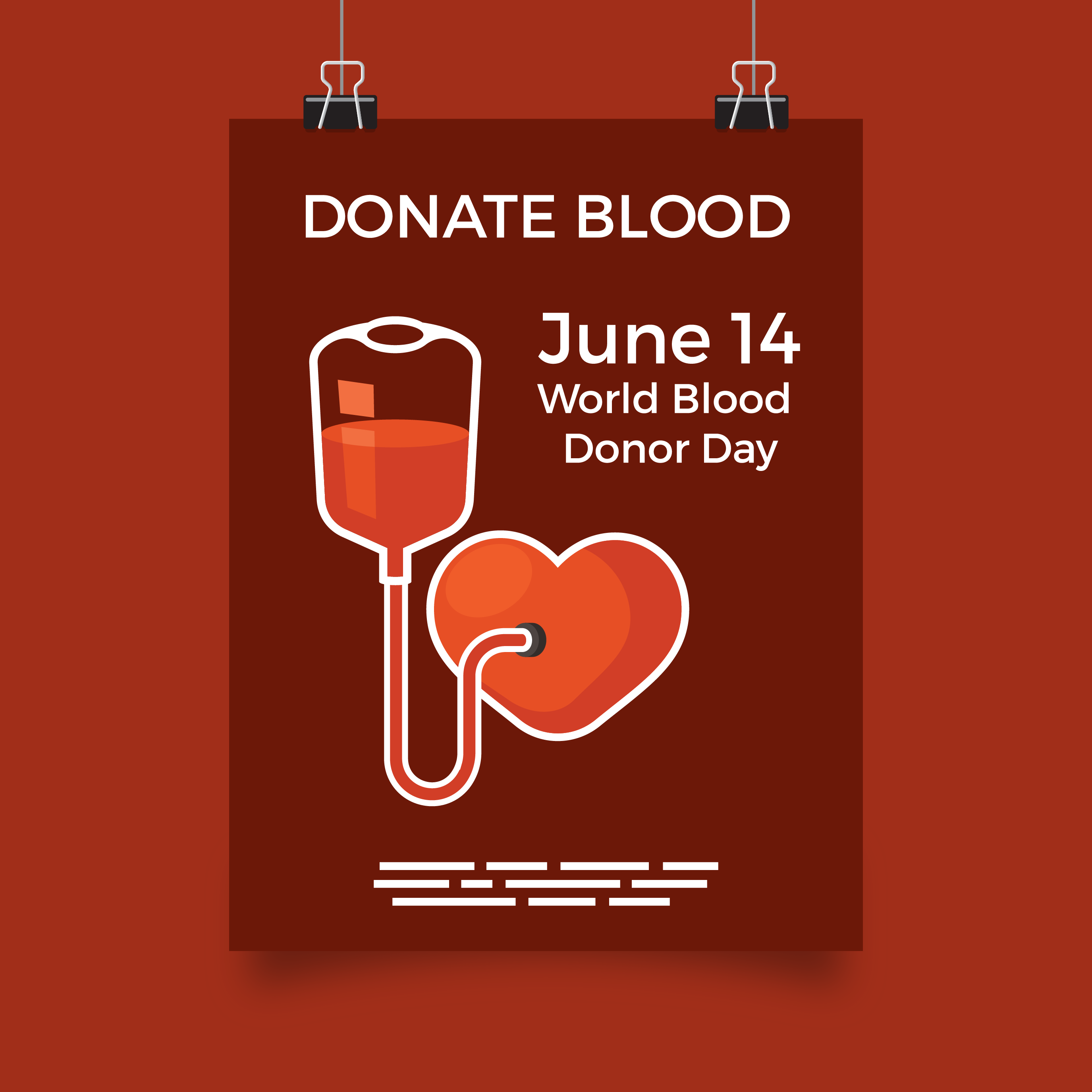 世界献血日海报模板0
