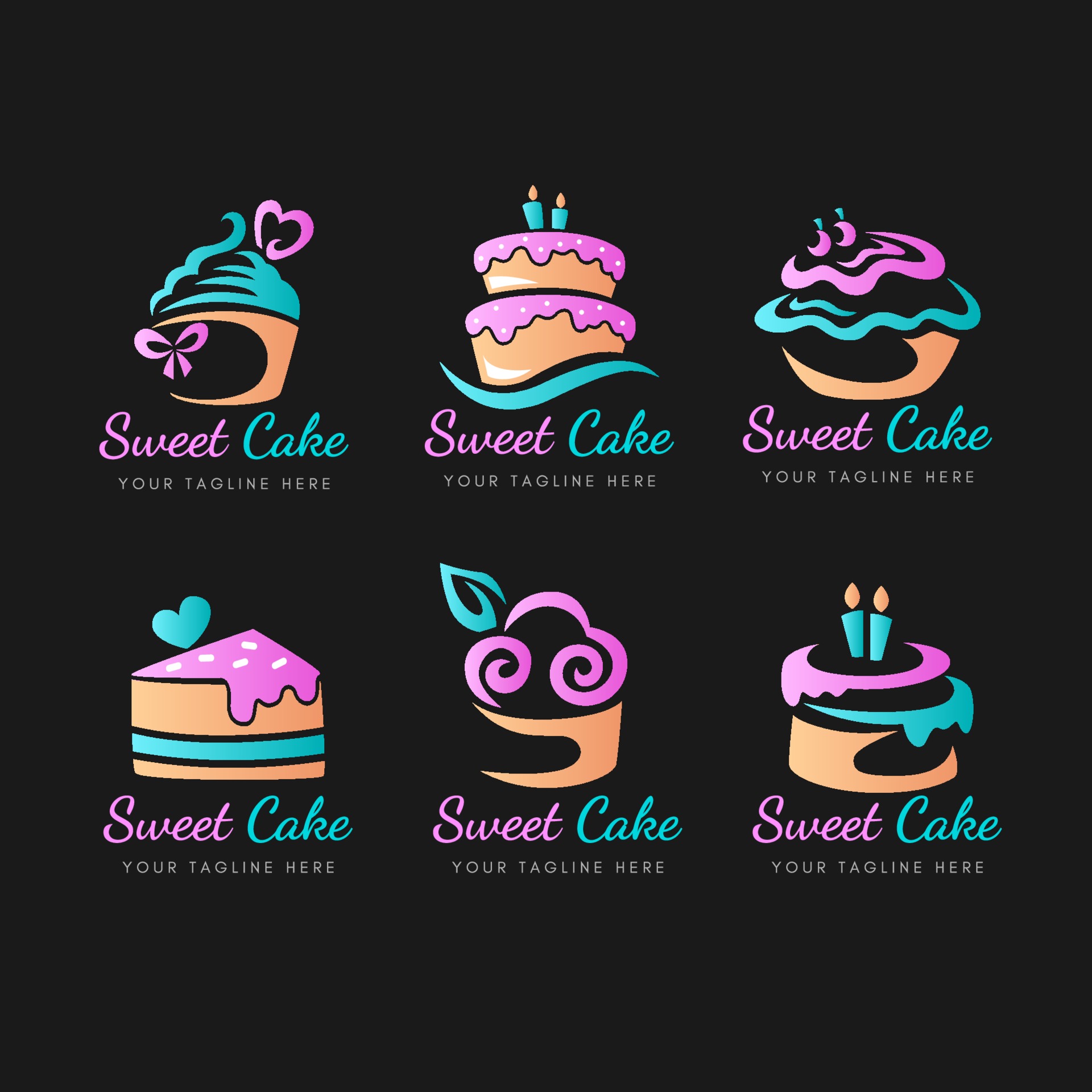 蛋糕甜点logo设计0