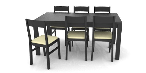 餐桌椅3d模型0