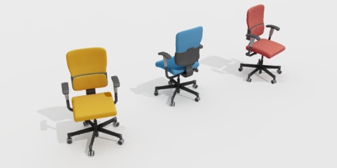 办公转椅模型0