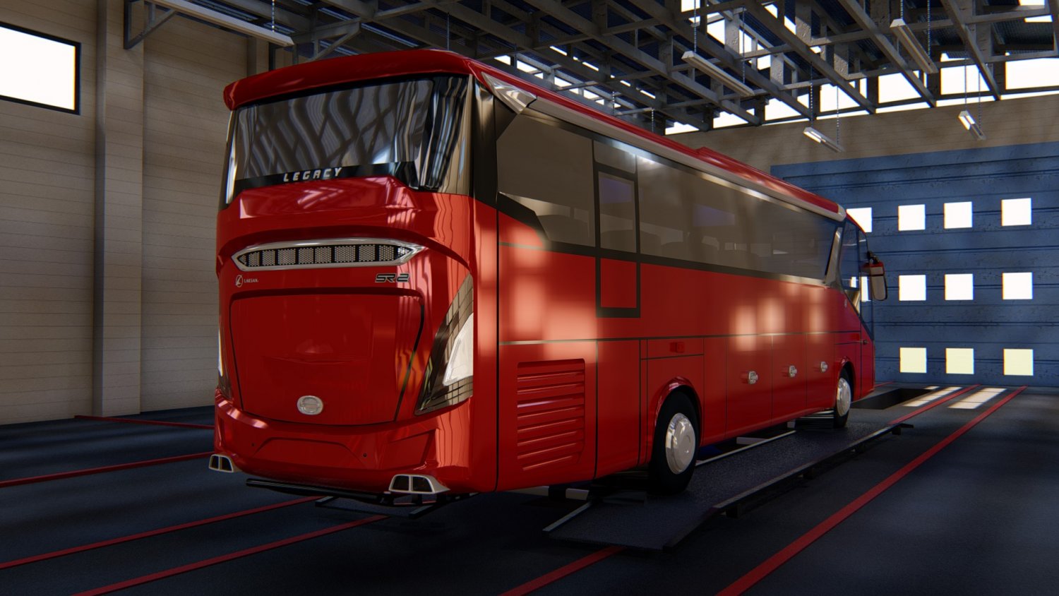 红色巴士3D模型3
