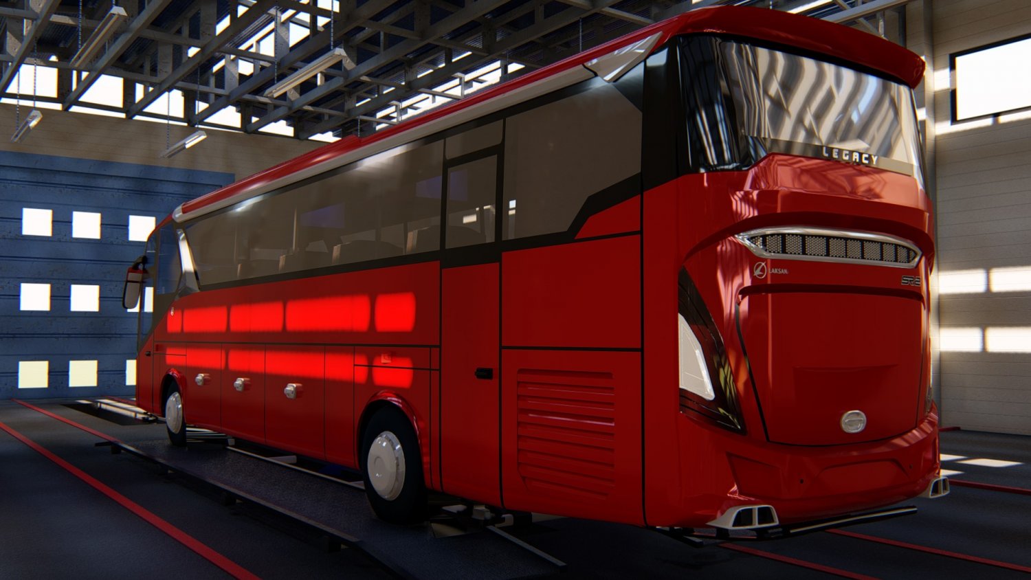 红色巴士3D模型4