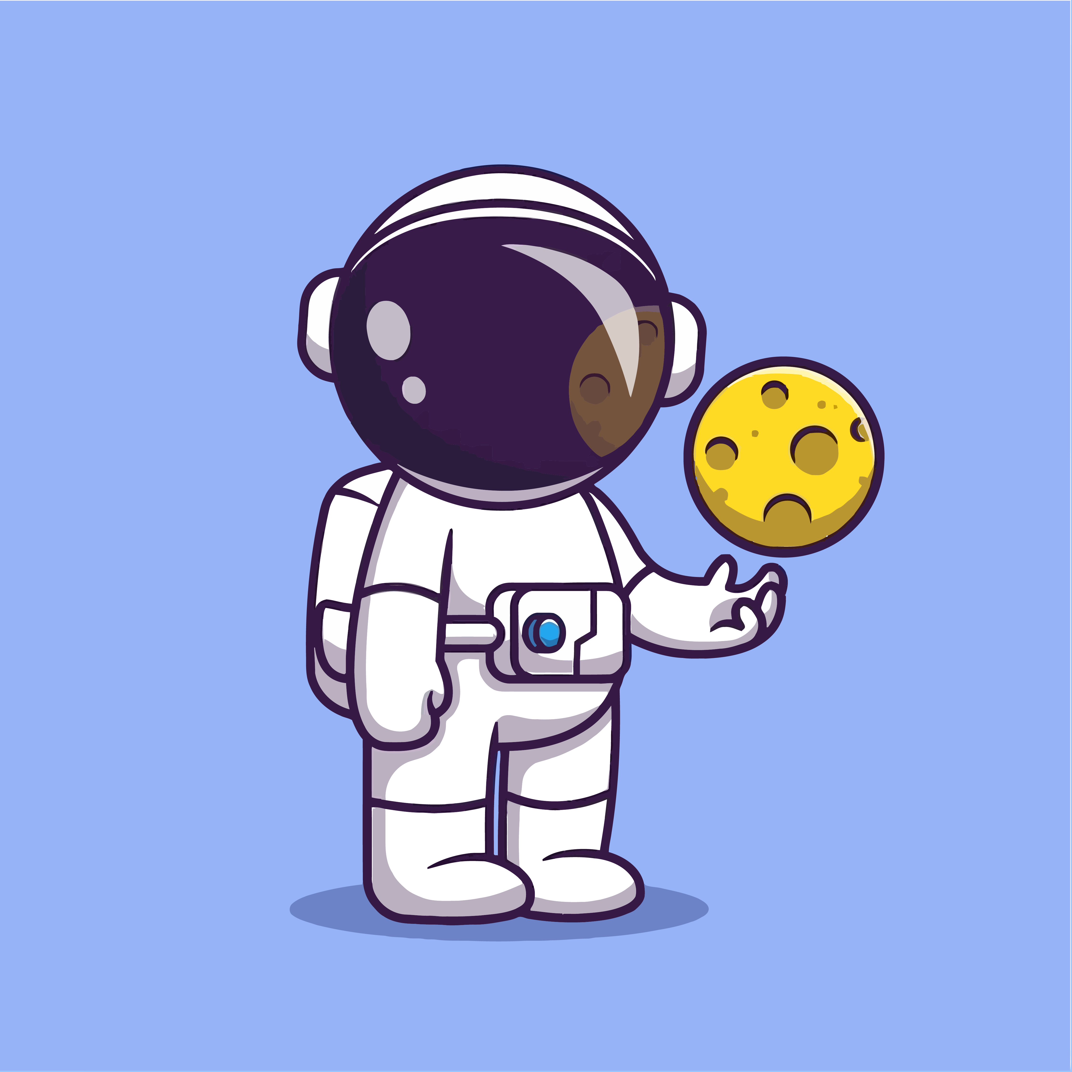 举着月球的宇航员插图0