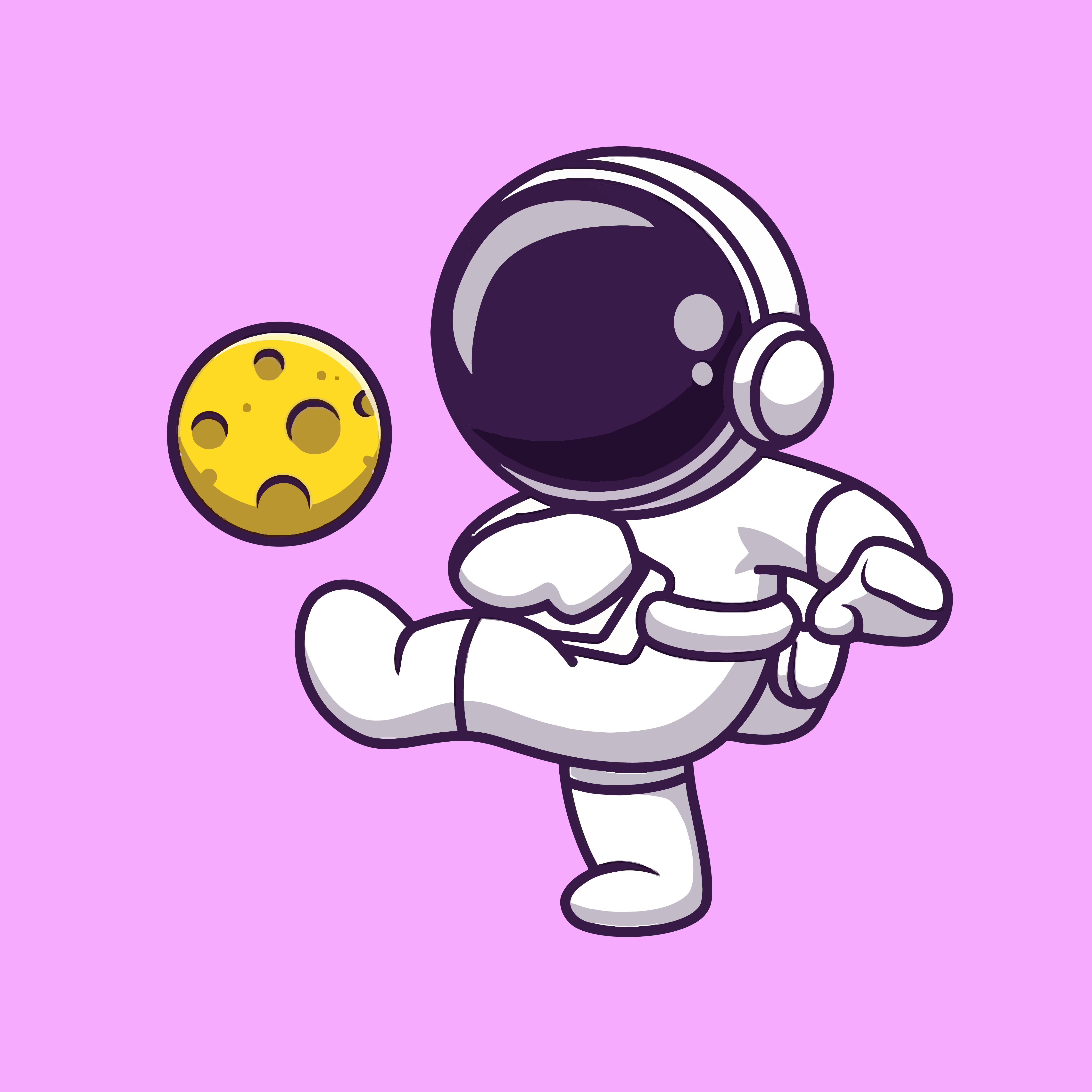 宇航员踢月亮球插图0