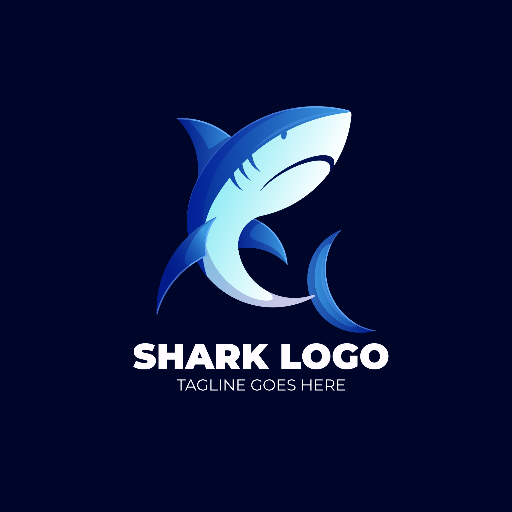 鲨鱼创意logo设计0