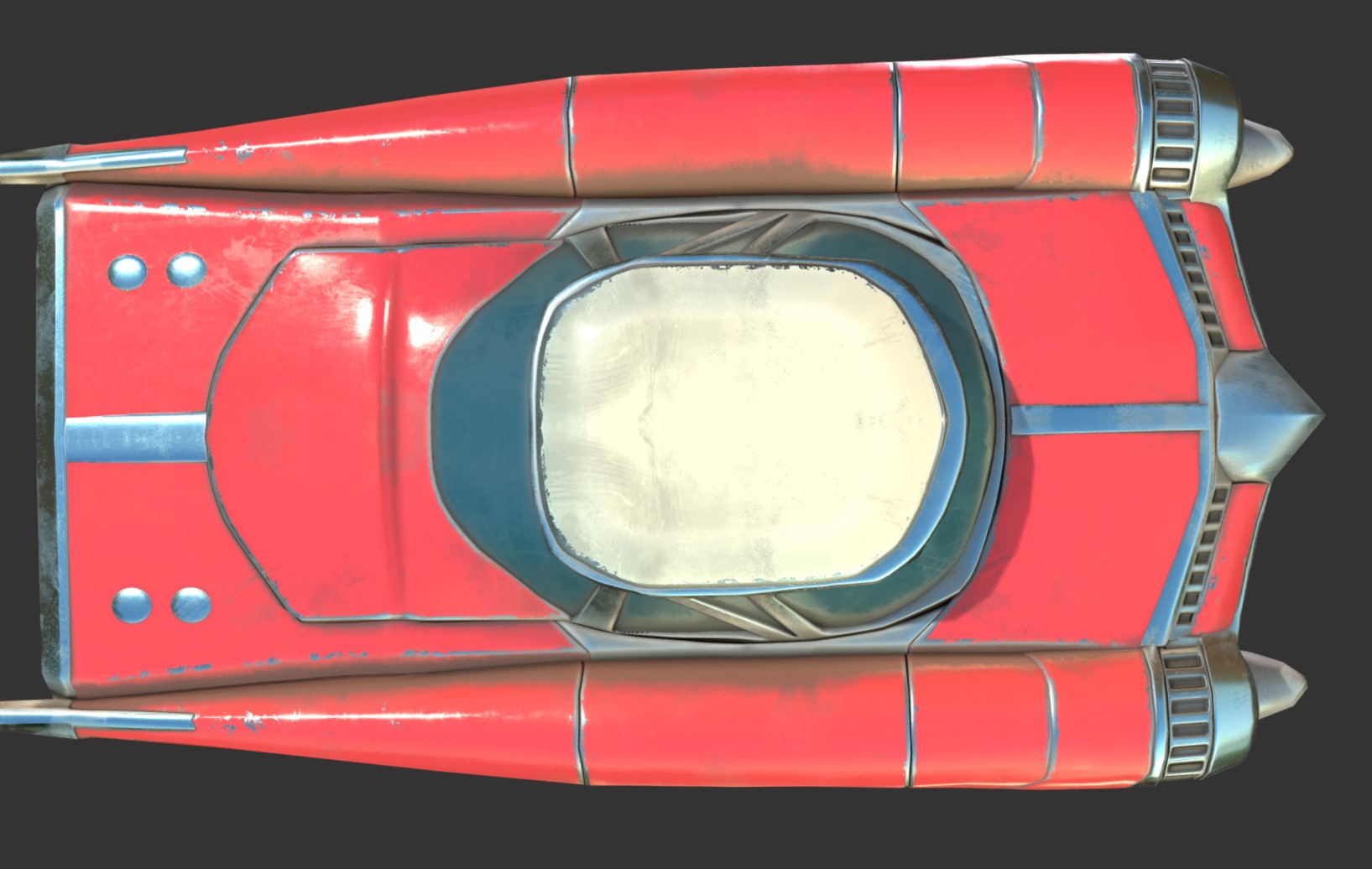 未来科幻悬浮汽车3d模型2