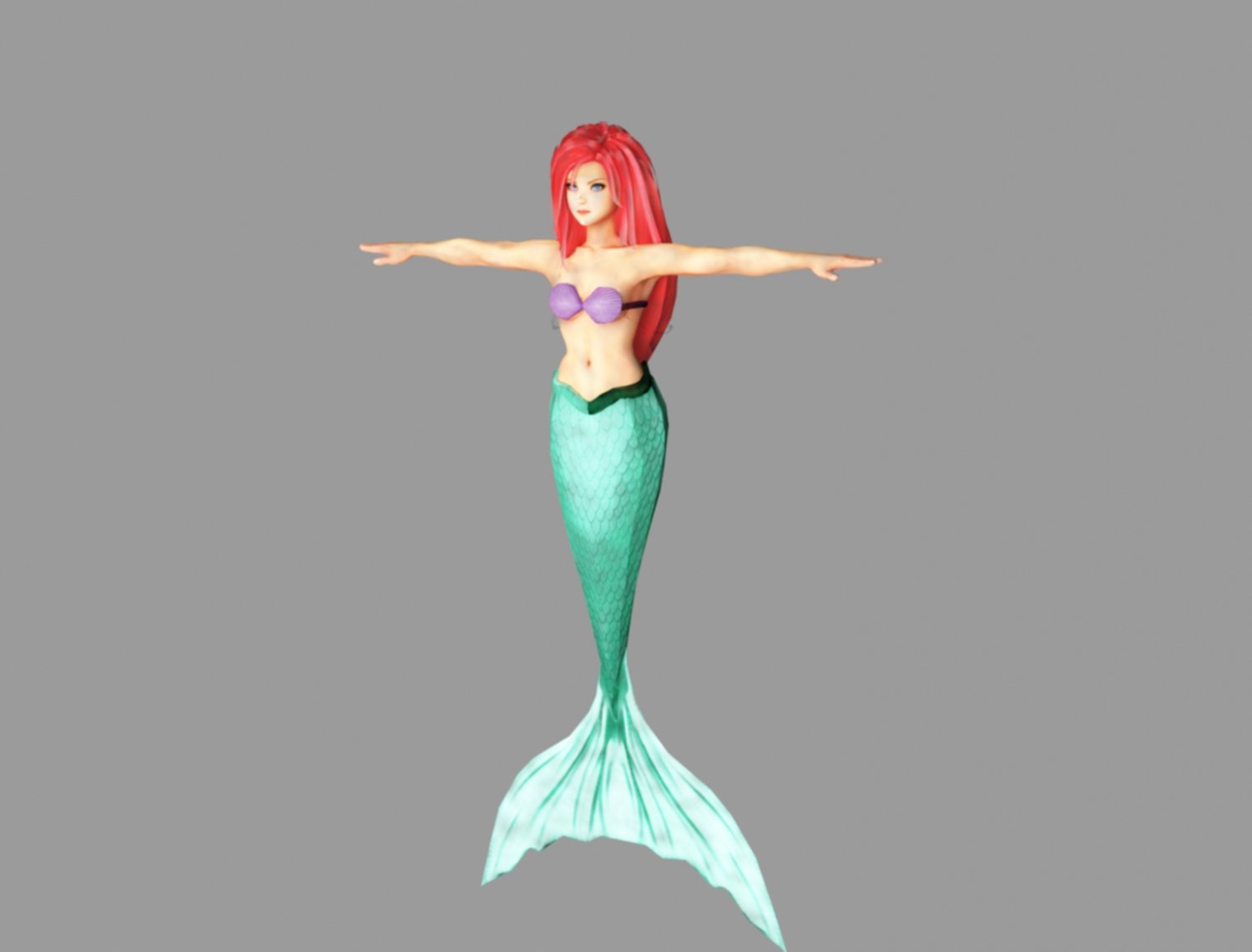 美人鱼3D模型0