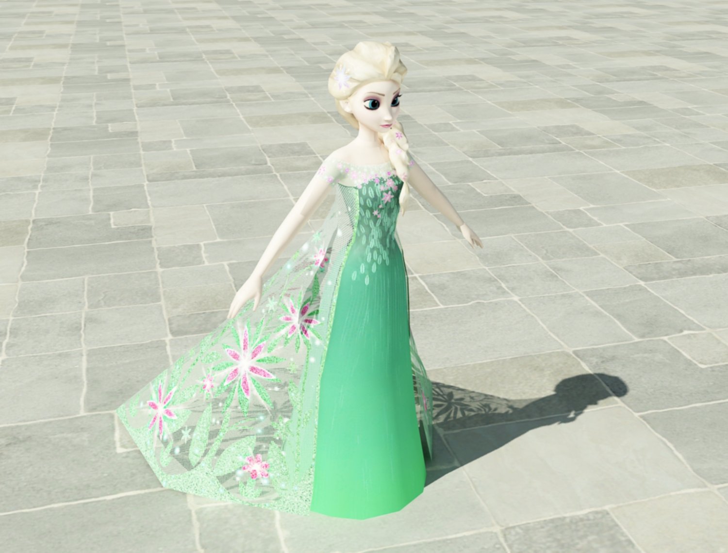 冰雪奇缘艾莎3D模型0