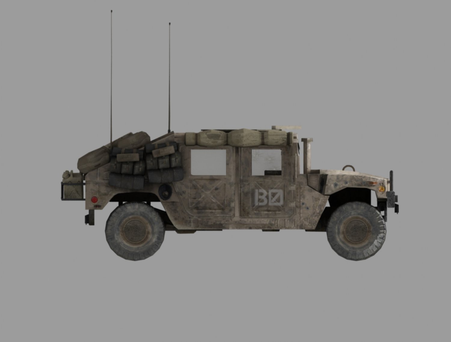 悍马战斗车3D模型2