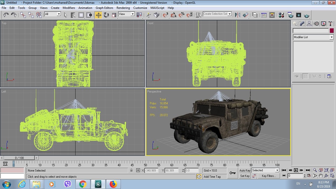 悍马战斗车3D模型3