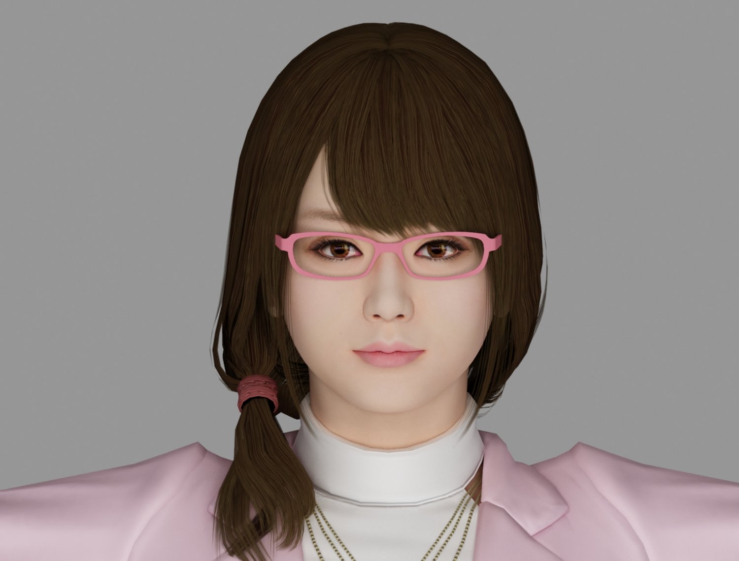 戴眼镜的女孩3D模型1