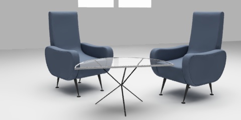 办公室洽谈桌椅模型0