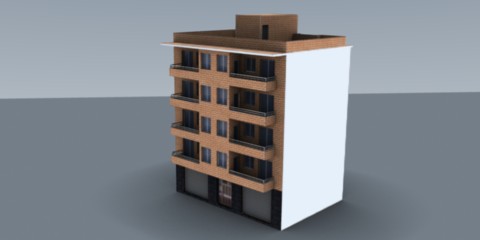 五层楼房模型0