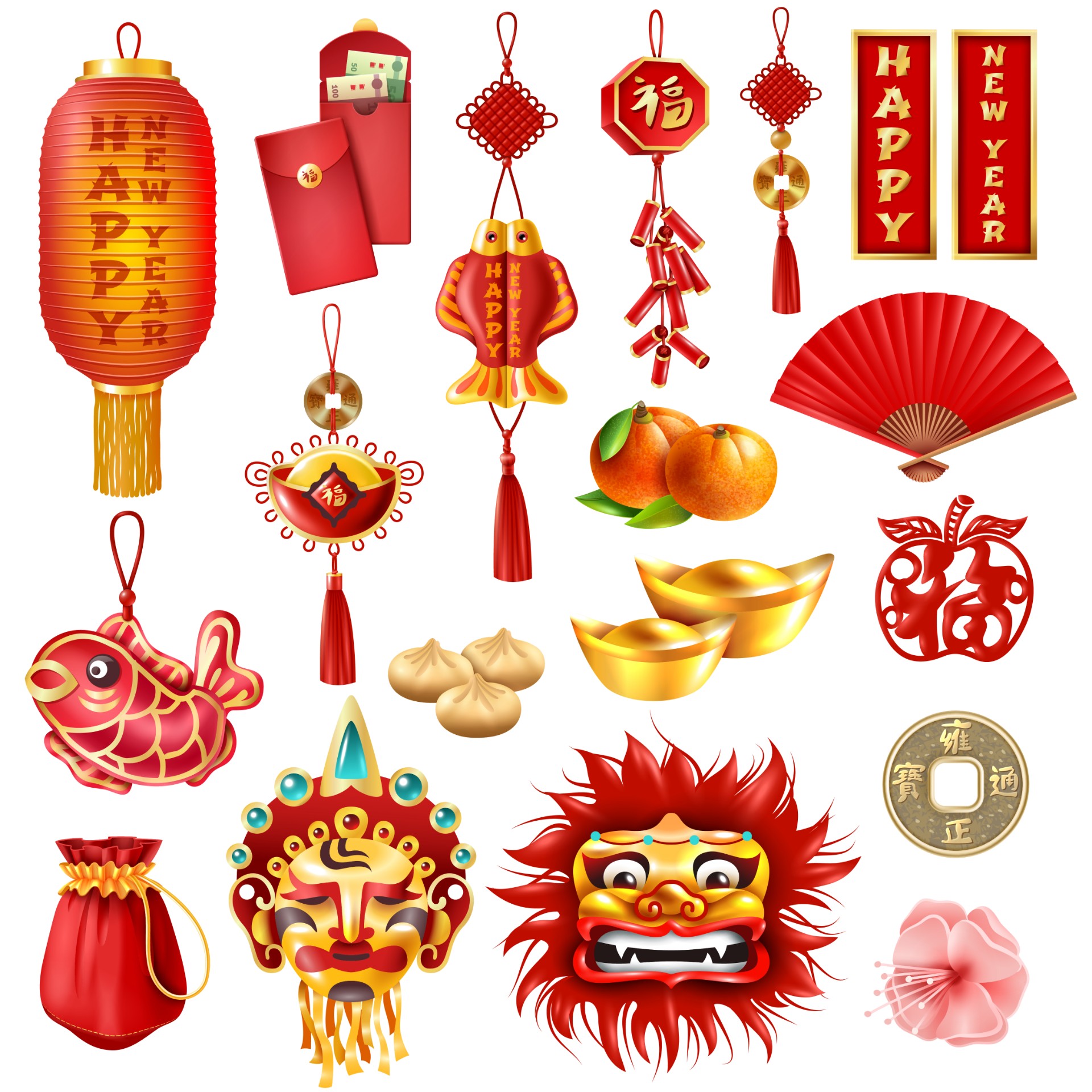 中国春节装饰元素插图0