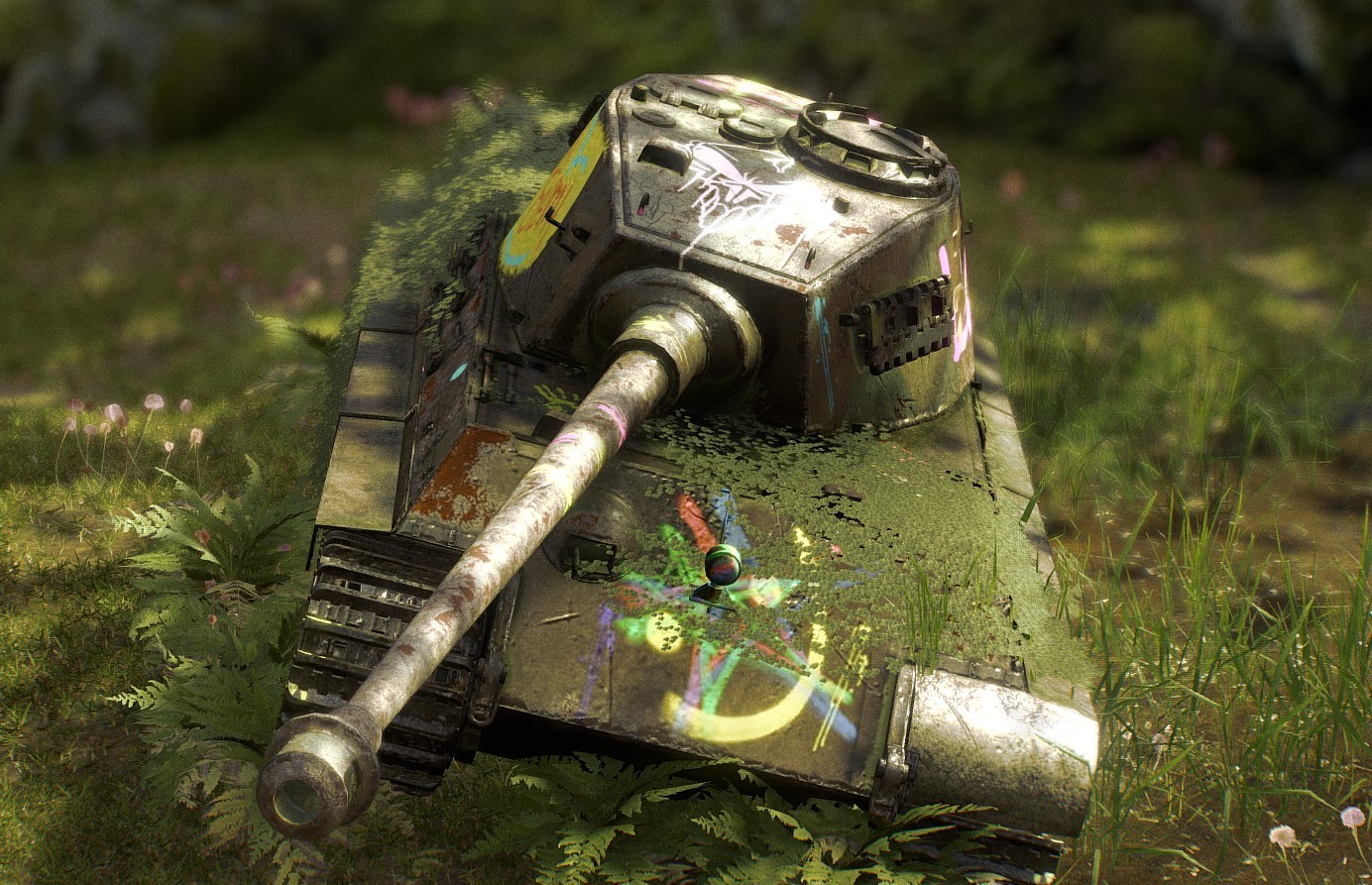 二战报废的坦克3d模型1