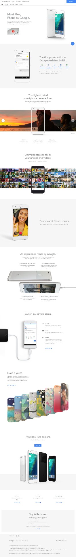 Google Pixel 着陆页1